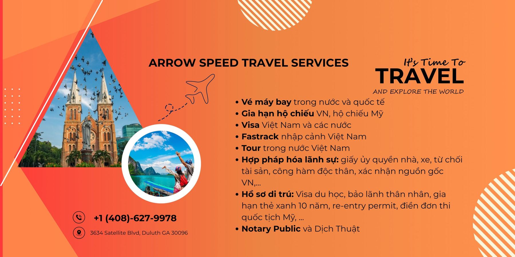 Tờ rơi dịch vụ Arrow Speed Travel